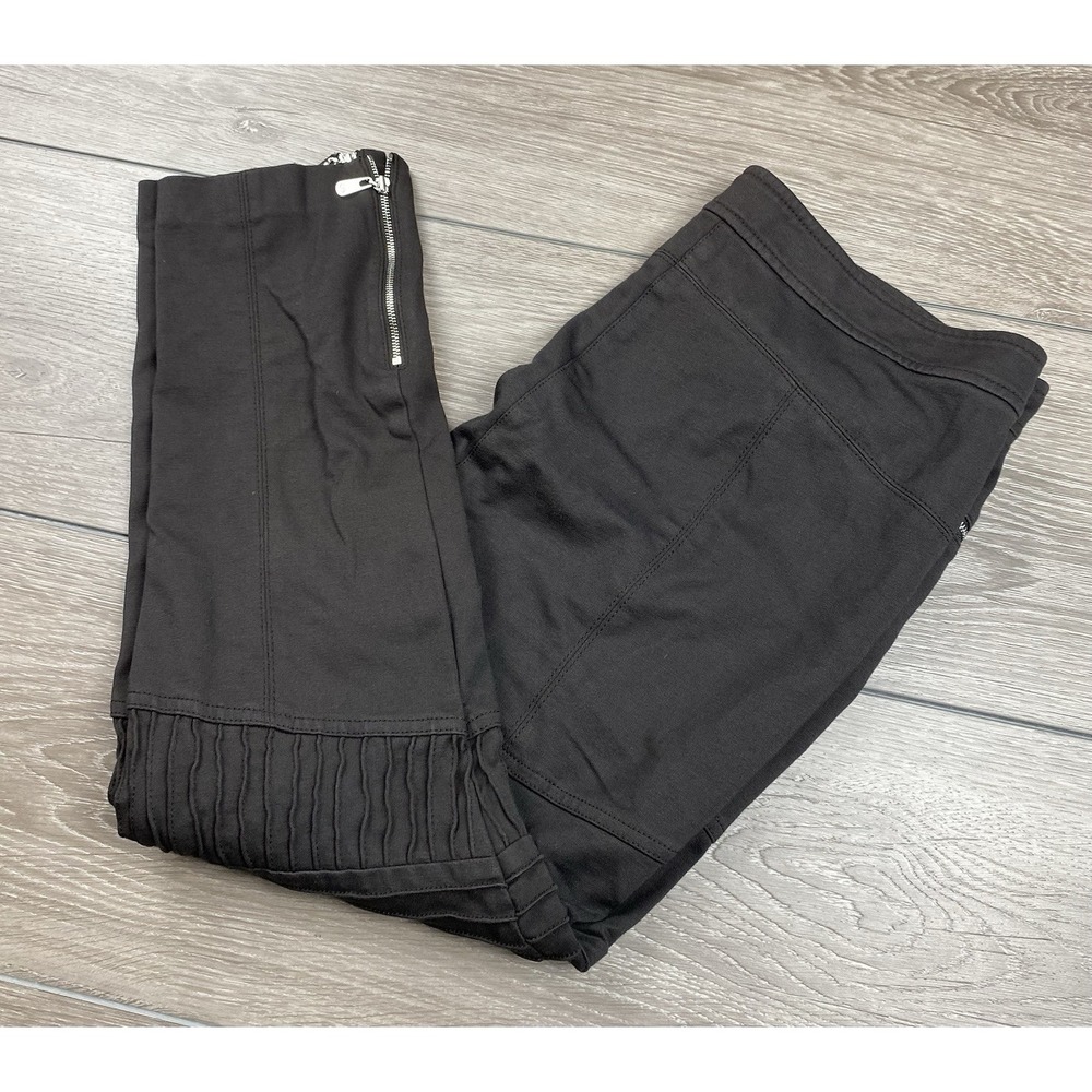 Escada Women's Moto Ripple Zip Chino Pants Brown‎ Size 44 US 14